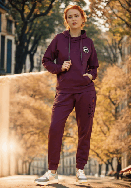 DILLON WOMENS JOGGER SET ELDERBERRY